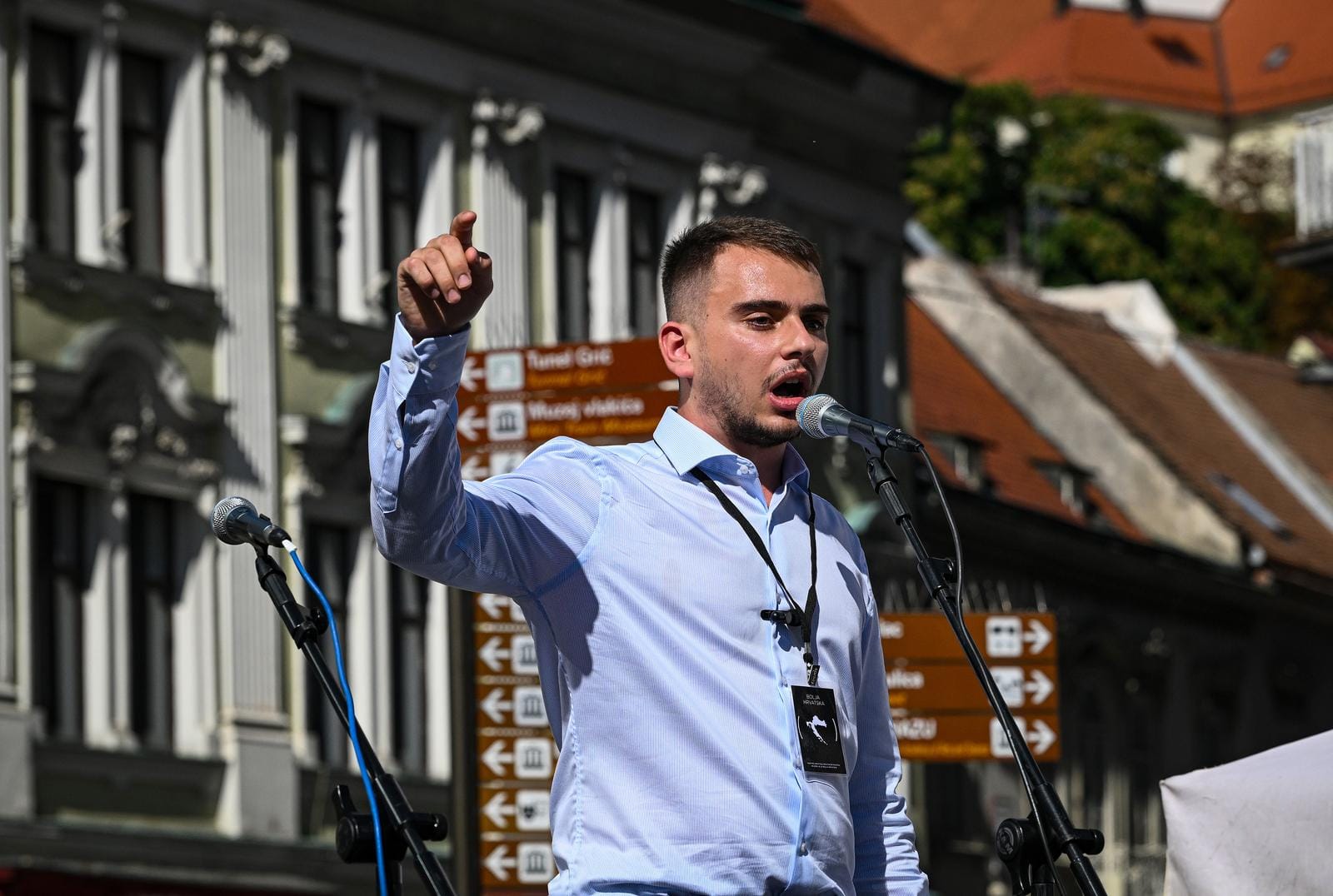 First protest in Zagreb on Ban Josip Jelacic Square 3
